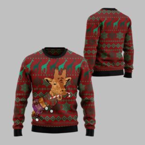 2025 Christmas Giraffe Winter Ugly Christmas Sweater - Grishko.com