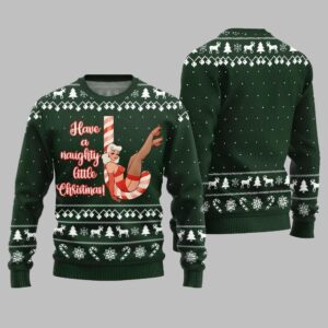 Alternative view of 2025 Christmas Girl Candy Have A Naughty Little Christmas Ugly Christmas Sweater - Grishko.com