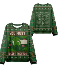 Alternative view of 2025 Christmas Give You Frog Ugly Christmas Sweater  
