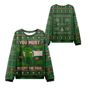 Alternative view of 2025 Christmas Give You Frog Ugly Christmas Sweater - Grishko.com