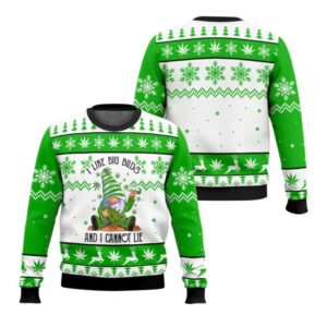 Alternative view of 2025 Christmas Gnome I Like Big Buds And I Cannot Lie Ugly Christmas Sweater - Grishko.com