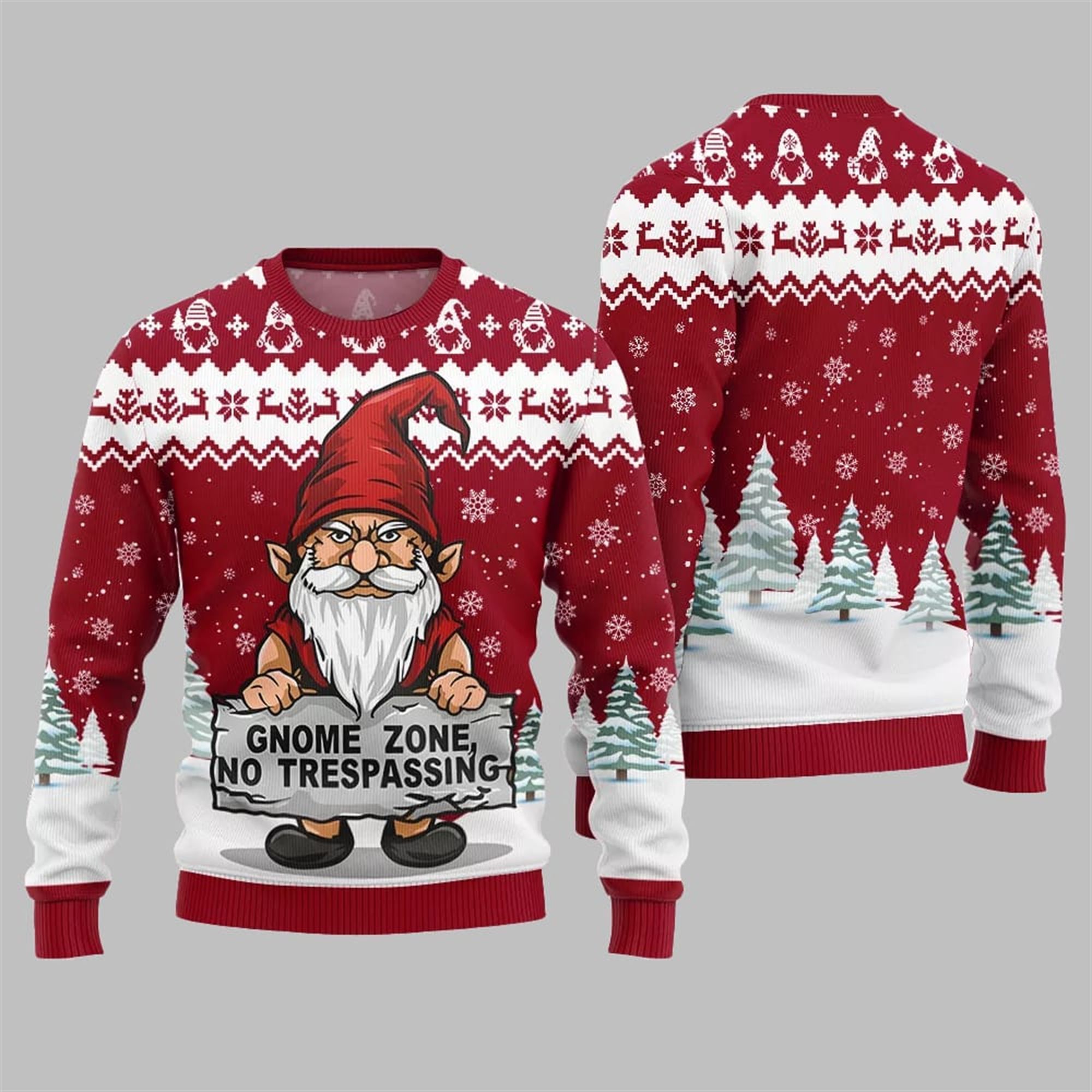 2025 Christmas Gnome Zone Ugly Christmas Sweater - Image 5