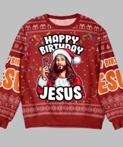 2025 Christmas Go Jesus It's Your Birthday Christmas Ugly Sweater  