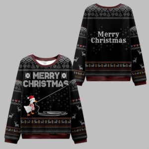 2025 Christmas Goose Pulling Out Its Wool Ugly Sweater - Grishko.com