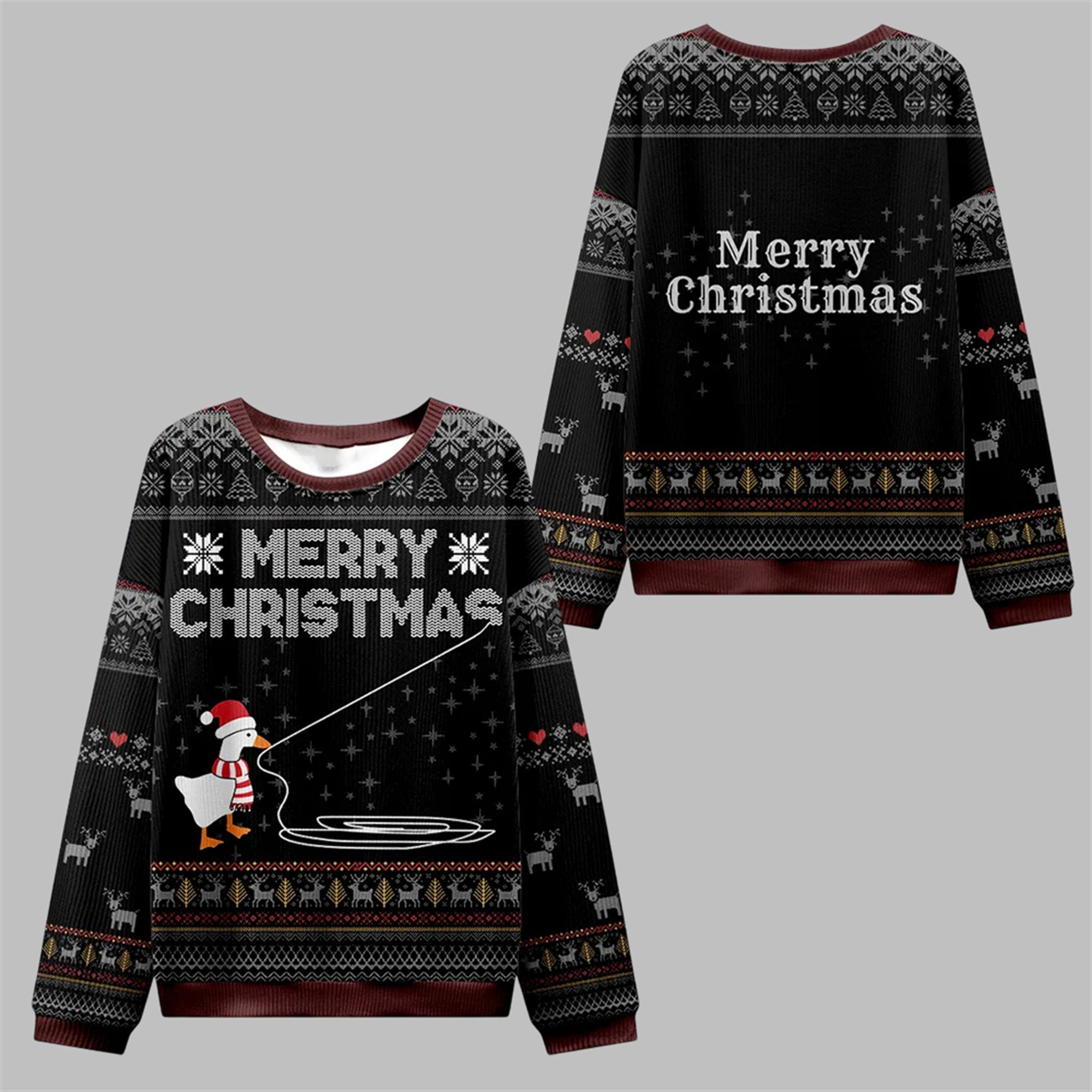2025 Christmas Goose Pulling Out Its Wool Ugly Sweater - Grishko.com