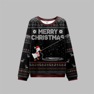 Alternative view of 2025 Christmas Goose Pulling Out Its Wool Ugly Sweater - Grishko.com