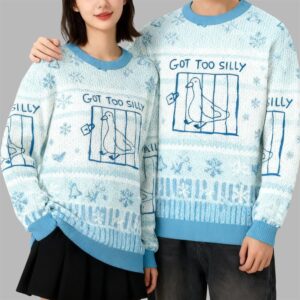 Alternative view of 2025 Christmas Got Too Silly Meme Ugly Sweater - Grishko.com