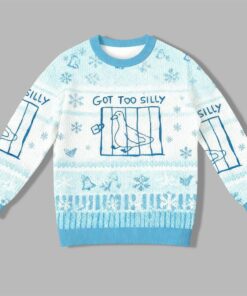 2025 Christmas Got Too Silly Meme Ugly Sweater  