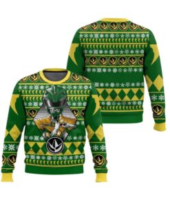 Alternative view of 2025 Christmas Green Power Rangers Ugly Christmas Sweater  