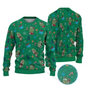 Alternative view of 2025 Christmas Grnch Beer Christmas Ugly Sweater - Grishko.com