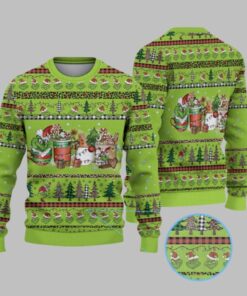 2025 Christmas Grnch Christmas Drink Christmas Ugly Sweater  