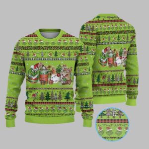 2025 Christmas Grnch Christmas Drink Christmas Ugly Sweater - Grishko.com