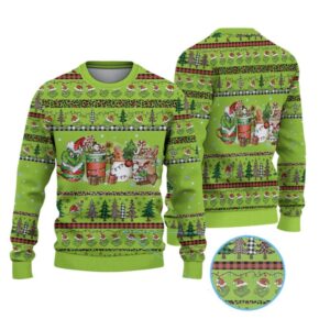 Alternative view of 2025 Christmas Grnch Christmas Drink Christmas Ugly Sweater - Grishko.com