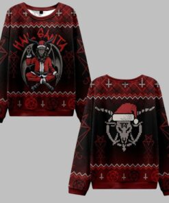 2025 Christmas Hail Santa Ugly Christmas Sweater  