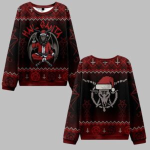 2025 Christmas Hail Santa Ugly Christmas Sweater - Grishko.com
