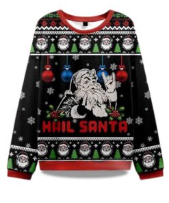 2025 Christmas Hail Santa Ugly Sweater