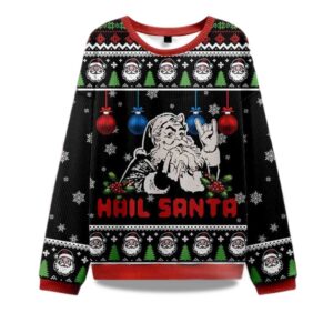 2025 Christmas Hail Santa Ugly Sweater