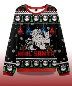 Alternative view of 2025 Christmas Hail Santa Ugly Sweater