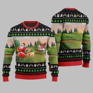 Alternative view of 2025 Christmas Happy Christmas Farm Ugly Christmas Sweater - Grishko.com