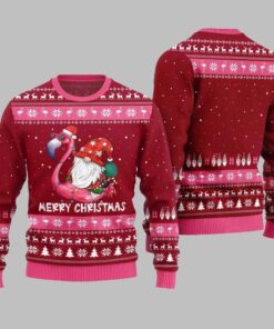 Alternative view of 2025 Christmas Happy Christmas Flamingo Ugly Christmas Sweater  
