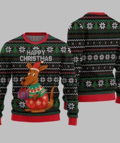 Alternative view of 2025 Christmas Happy Christmas Kangaroo Ugly Christmas Sweater  