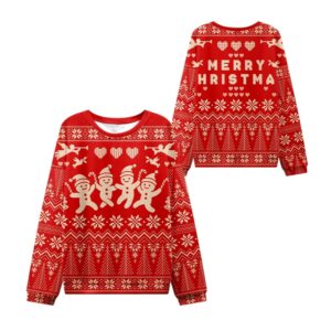 Alternative view of 2025 Christmas Happy Cute Guy Ugly Sweater - Grishko.com