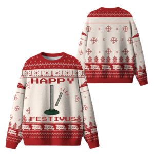 Alternative view of 2025 Christmas Happy Festivus Ugly Sweater - Grishko.com