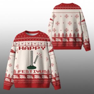 2025 Christmas Happy Festivus Ugly Sweater - Grishko.com