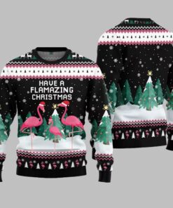 Alternative view of 2025 Christmas Have A Flamazing Christmas Ugly Christmas Sweater  