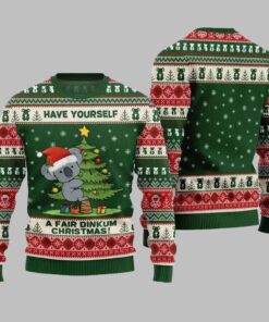 Alternative view of 2025 Christmas Have Yourself A Fair Dinkum Christmas Ugly Sweater  
