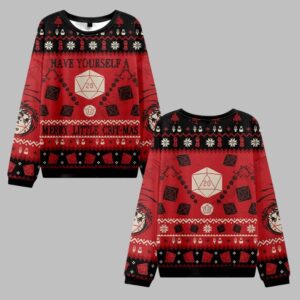2025 Christmas Have Yourself a Merry Little Crit-mas Ugly Christmas Sweater - Grishko.com