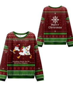 Alternative view of 2025 Christmas Havoc Wreaking Goose Ugly Sweater  