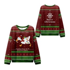 Alternative view of 2025 Christmas Havoc Wreaking Goose Ugly Sweater - Grishko.com