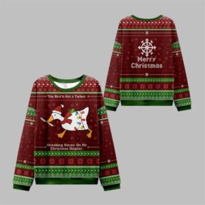 2025 Christmas Havoc Wreaking Goose Ugly Sweater - Grishko.com