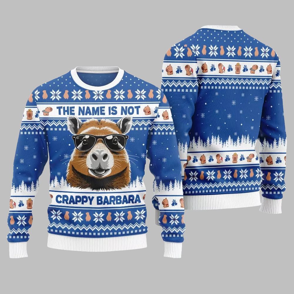 2025 Christmas Hilarious Capybara Ugly Christmas Sweater - Image 5