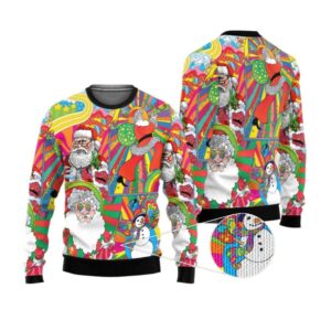 Alternative view of 2025 Christmas Hippie Santa Ugly Christmas Sweater - Grishko.com