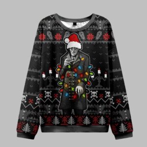 Alternative view of 2025 Christmas Ho! Ho! Ho! Bloody Ugly Christmas Sweater - Grishko.com
