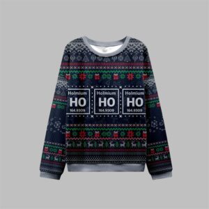 Alternative view of 2025 Christmas Ho Ho Ho Holmium Ugly Sweater - Grishko.com