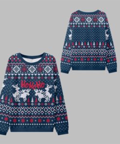 2025 Christmas Ho Ho Ho Reindeer Ugly Sweater  