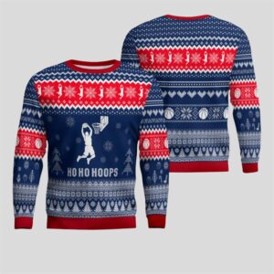 2025 Christmas HoHoHoops Basketball Ugly Sweater - Grishko.com