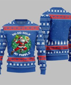 Alternative view of 2025 Christmas Hold My Paddle Pickleball Ugly Sweater  