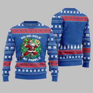 Alternative view of 2025 Christmas Hold My Paddle Pickleball Ugly Sweater - Grishko.com
