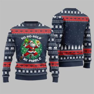2025 Christmas Hold My Paddle Pickleball Ugly Sweater - Grishko.com