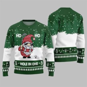 2025 Christmas Hole In One Gnome Ugly Sweater - Grishko.com