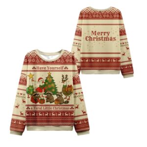 Alternative view of 2025 Christmas Holiday Animal Party Ugly Sweater - Grishko.com