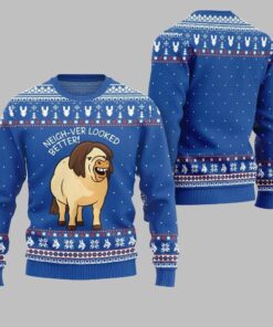 2025 Christmas Horse Neighver Looked Better Ugly Christmas Sweater  