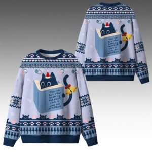 Alternative view of 2025 Christmas How To Buy New Books Ugly Sweater - Grishko.com