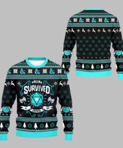 2025 Christmas I Have Survived A Critical Hit Ugly Sweater  