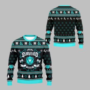 2025 Christmas I Have Survived A Critical Hit Ugly Sweater - Grishko.com