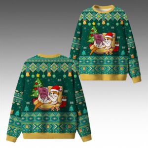 Alternative view of 2025 Christmas I Like Books Ugly Sweater - Grishko.com